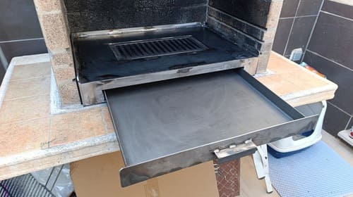 Bandeja con cajon para barbacoa